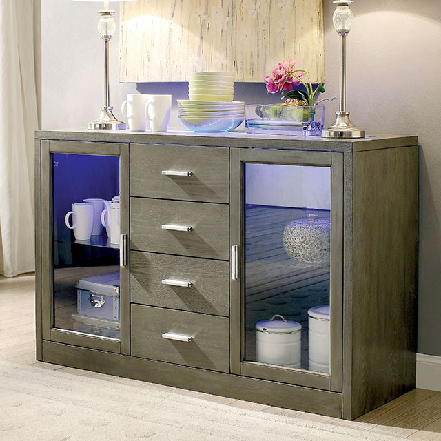 Furniture Of America Luminar Contemporary Gray Server Model CM3559GY-SV