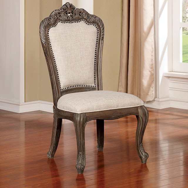 Furniture Of America Charmaine Rustic Antique Brushed Gray Side Chair (2/Ctn) Model CM3856SC-2PK
