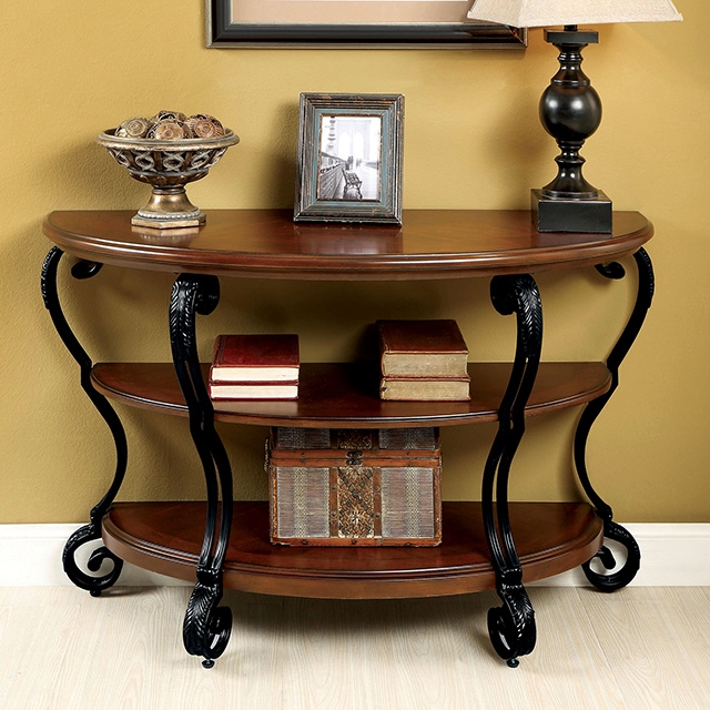 Furniture Of America May Traditional Brown Cherry Sofa Table Model CM4326S