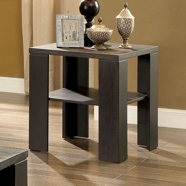 Furniture Of America Leda Transitional Antique Black End Table Model CM4328E