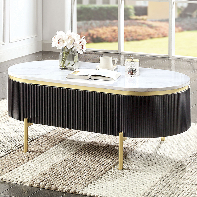 Furniture Of America Koblenz Glam Dark Walnut Coffee Table Model CM4412WN-C