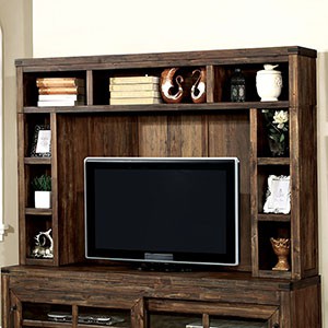Furniture Of America Hopkins Industrial Wire Brushed Dark Walnut Hutch Model CM5233-H
