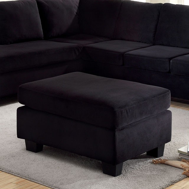 Furniture Of America Lomma Transitional Black Ottoman Model CM6316-OT