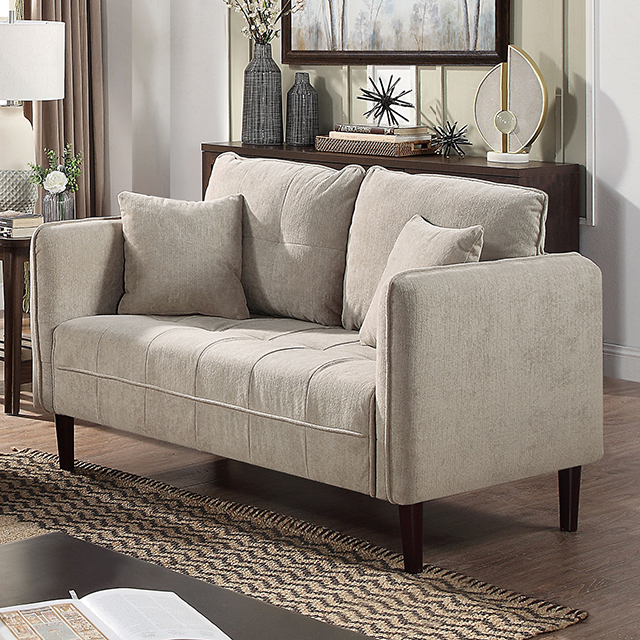 Furniture Of America Lynda Contemporary Light Gray Loveseat Model CM6736LG-LV