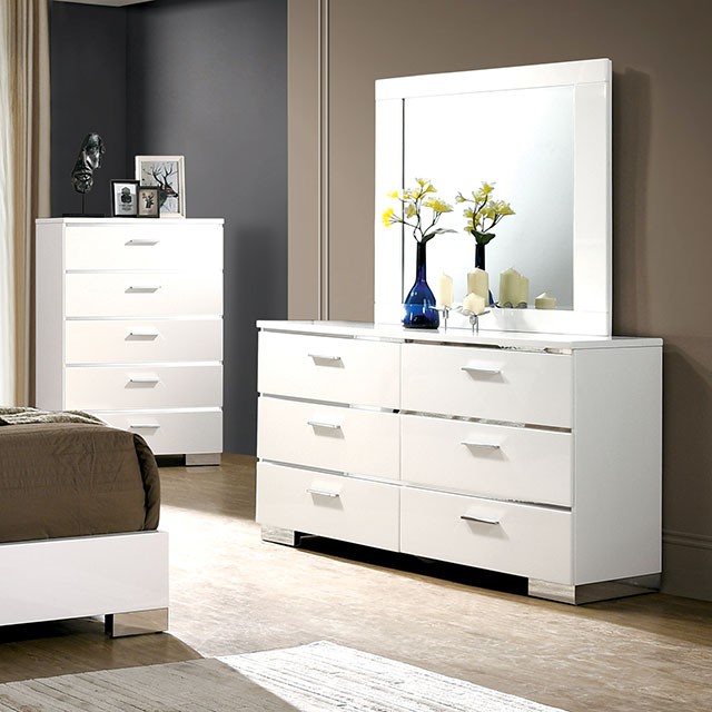 Furniture Of America Carlie Contemporary White Dresser Model CM7049WH-D