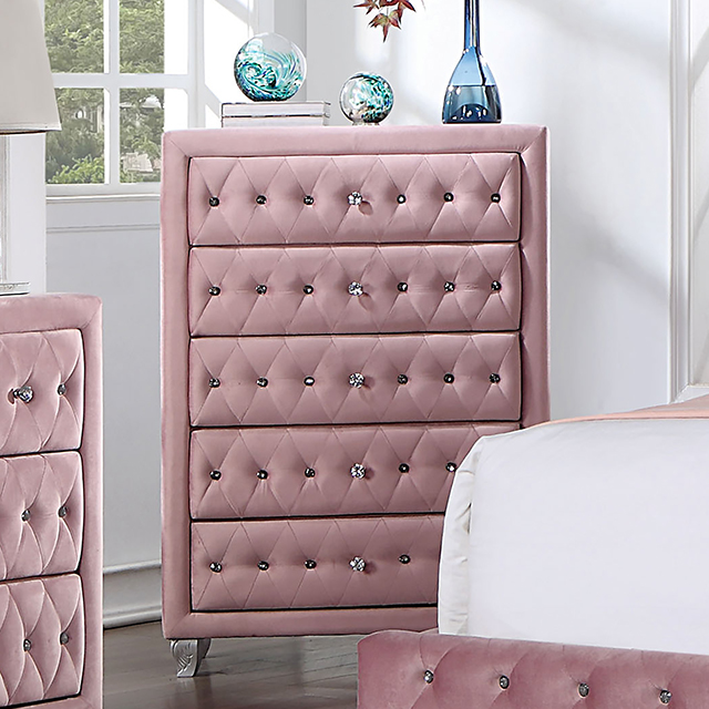 Furniture Of America Zohar Glam Pink Chest Model CM7130PK-C