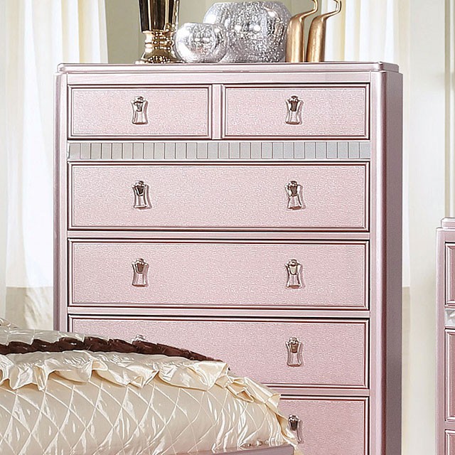 Furniture Of America Avior Contemporary Rose Gold Chest Model CM7170RG-C