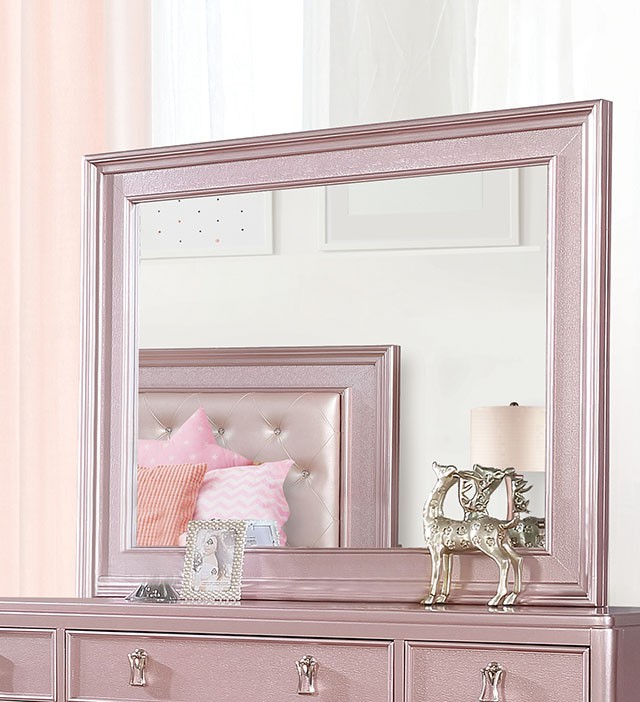 Furniture Of America Avior Contemporary Rose Gold Mirror Model CM7170RG-M