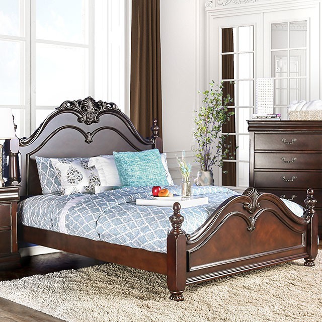 Furniture Of America Mandura Traditional Cherry Bed Model CM7260-Queen Bed