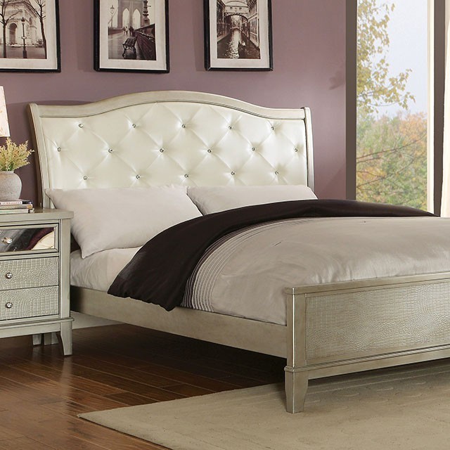 Furniture Of America Adeline Contemporary Silver Bed Model CM7282-Full Bed