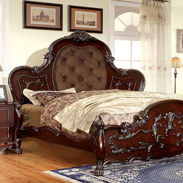 Furniture Of America Castlewood Traditional Cherry Bed Model CM7299-Queen Bed