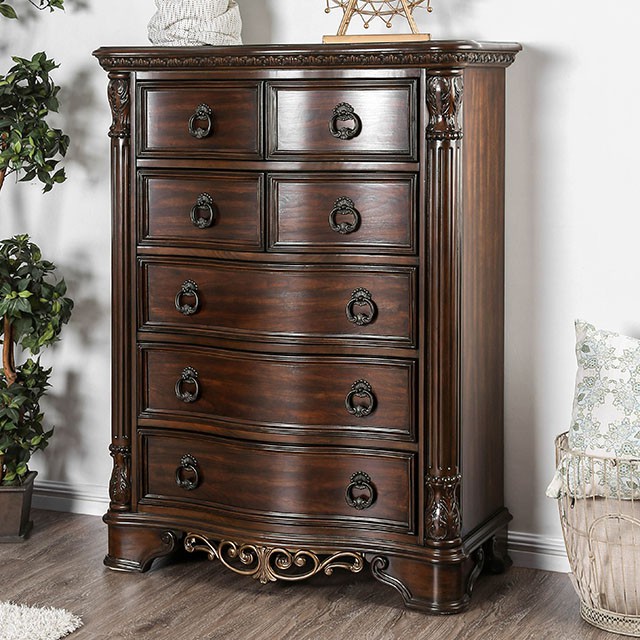 Furniture Of America Menodora Transitional Brown Cherry Chest Model CM7311C