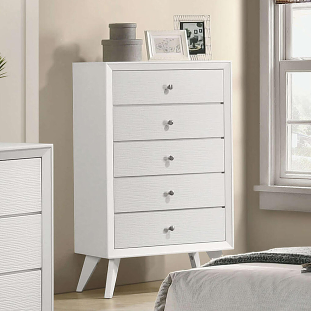 Furniture Of America Dortmund Contemporary White Chest Model CM7465WH-C