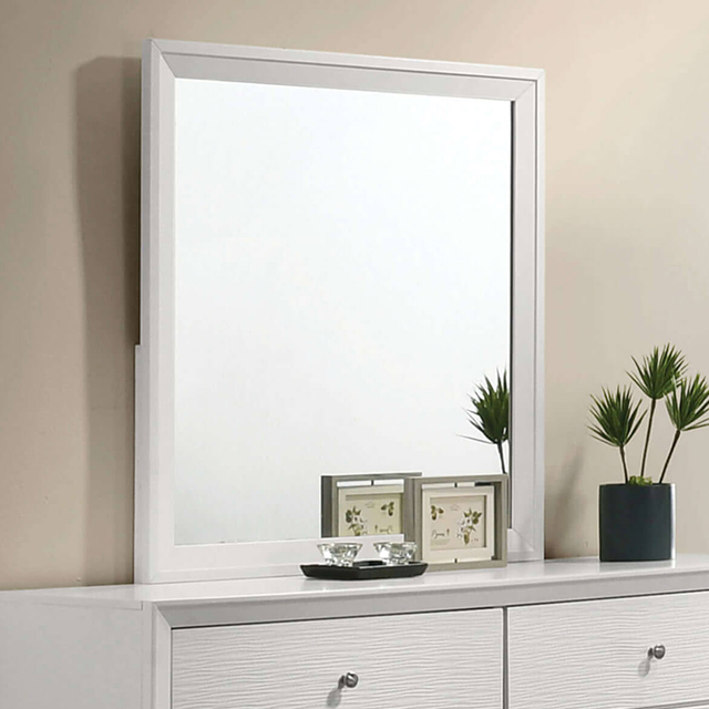 Furniture Of America Dortmund Contemporary White Mirror Model CM7465WH-M