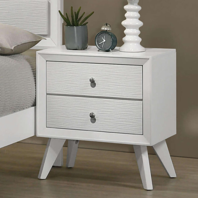 Furniture Of America Dortmund Contemporary White Night Stand Model CM7465WH-N