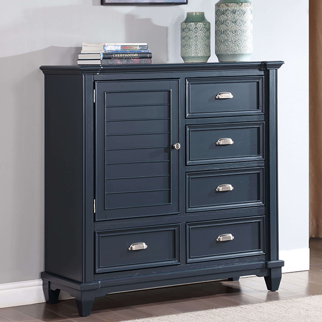Furniture Of America Manzanillo Transitional Slate Blue Armoire Model CM7470BL-AR
