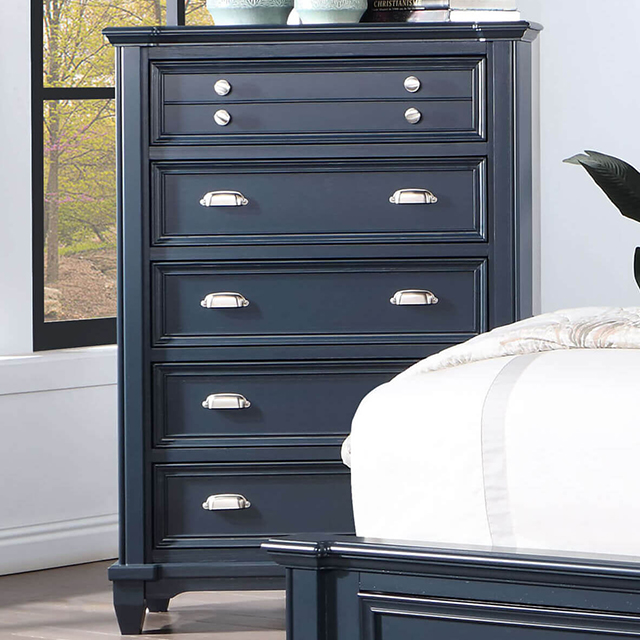 Furniture Of America Manzanillo Transitional Slate Blue Chest Model CM7470BL-C
