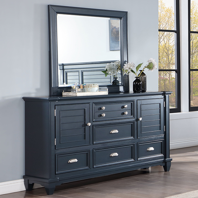 Furniture Of America Manzanillo Transitional Slate Blue Dresser Model CM7470BL-D