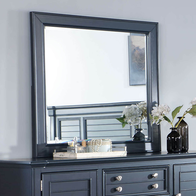 Furniture Of America Manzanillo Transitional Slate Blue Mirror Model CM7470BL-M