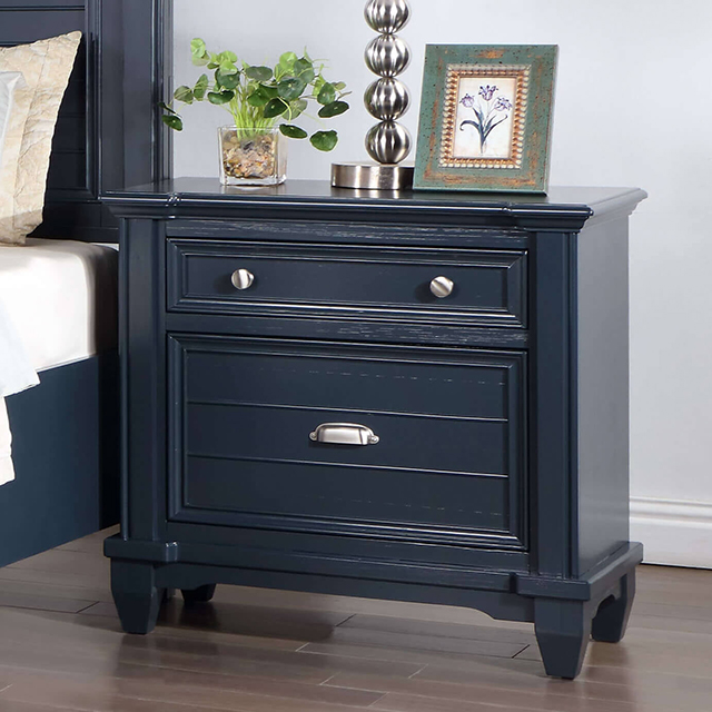 Furniture Of America Manzanillo Transitional Slate Blue Night Stand Model CM7470BL-N