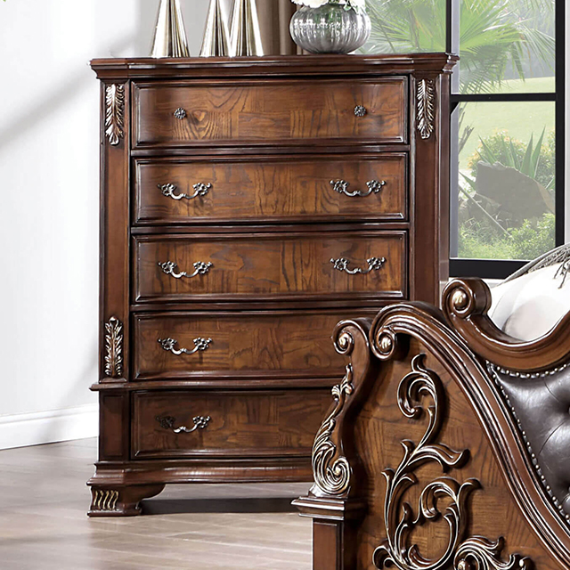 Furniture Of America Esparanza Traditional Brown Cherry Chest Model CM7478CH-C