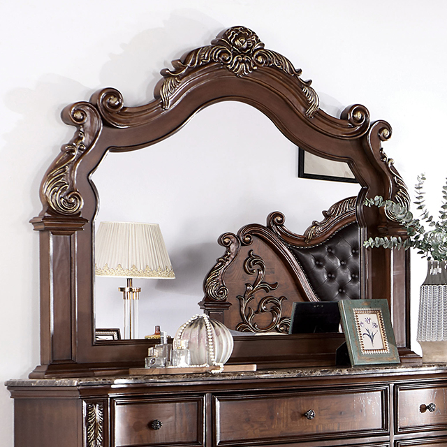 Furniture Of America Esparanza Traditional Brown Cherry Mirror Model CM7478CH-M