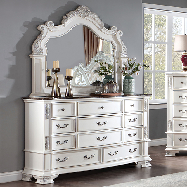 Furniture Of America Esparanza Traditional Pearl White Dresser Model CM7478WH-D