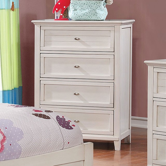 Furniture Of America Brogan Transitional Antique White Chest Model CM7517WH-C
