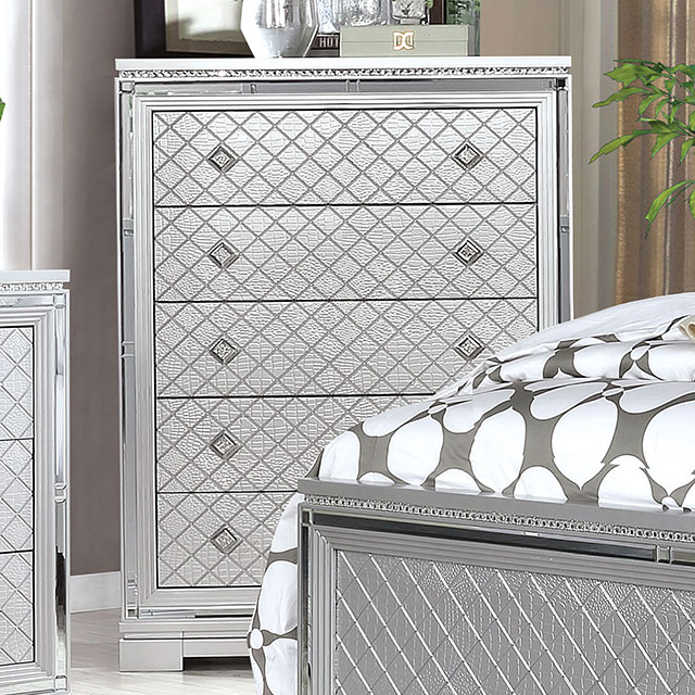 Furniture Of America Belleterre Glam Silver Chest Model CM7518C