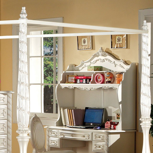 Furniture Of America Victoria Traditional Pearl Off-White Twin Canopy Model CM7519T-CP