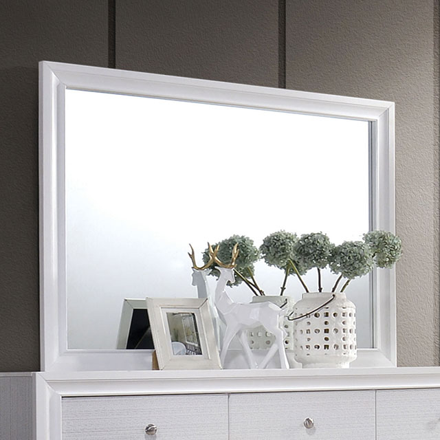Furniture Of America Chrissy Contemporary White Mirror Model CM7552M