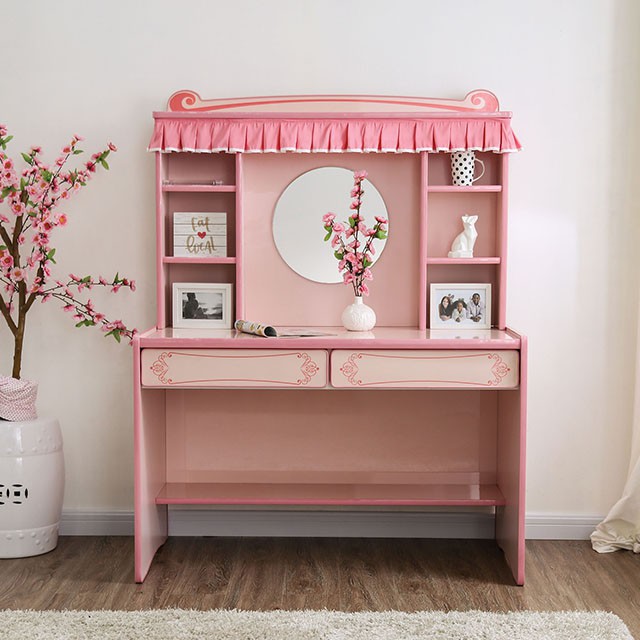 Furniture Of America Rheanna Novelty Pink Desk Model CM7631DK-SET