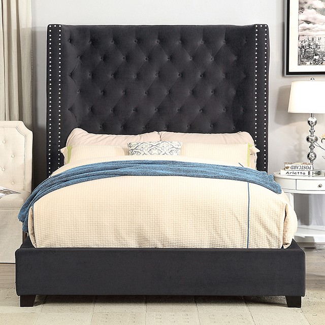 Furniture Of America Rosabelle Transitional Black Bed Model CM7669BK-E.King Bed