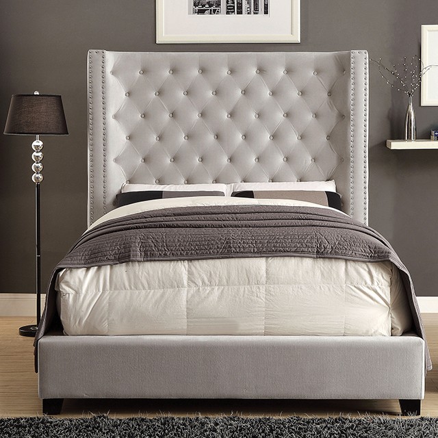 Furniture Of America Rosabelle Transitional Ivory Bed Model CM7669IV-Queen Bed