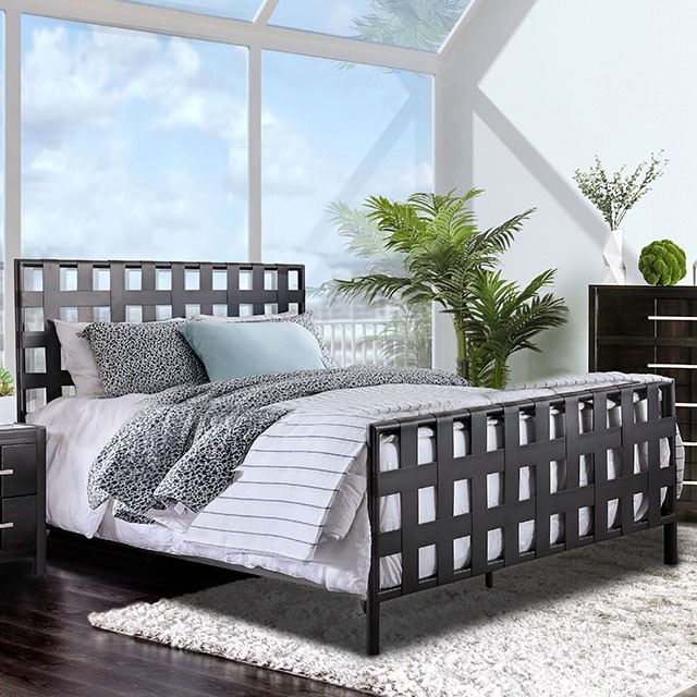 Furniture Of America Earlgate Industrial Gray Bed Model CM7758-Queen Bed