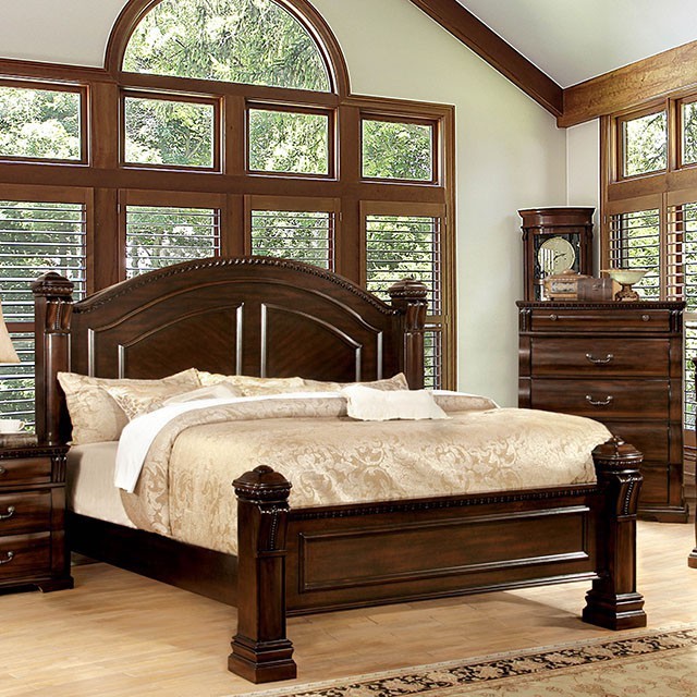 Furniture Of America Burleigh Transitional Cherry Bed Model CM7791-Queen Bed