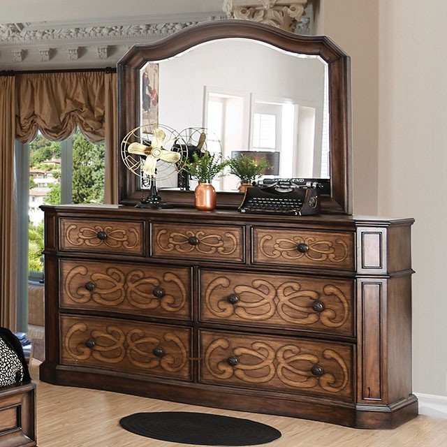 Furniture Of America Emmaline Transitional Warm Chestnut Dresser Model CM7831D