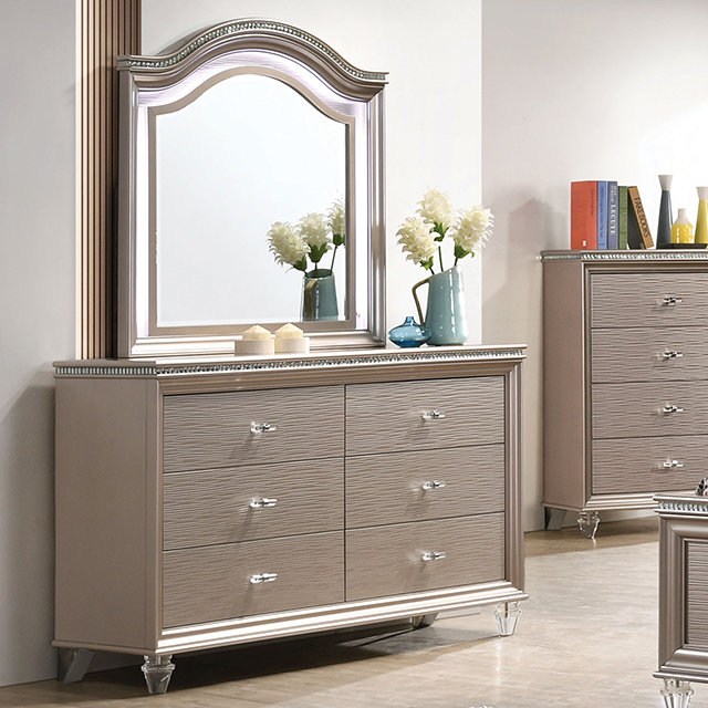 Furniture Of America Allie Contemporary Rose Gold Dresser Model CM7901RG-D