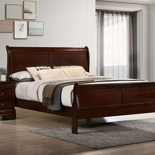 Furniture Of America Louis Philippe Transitional Cherry Bed Model CM7966CH-Twin Bed