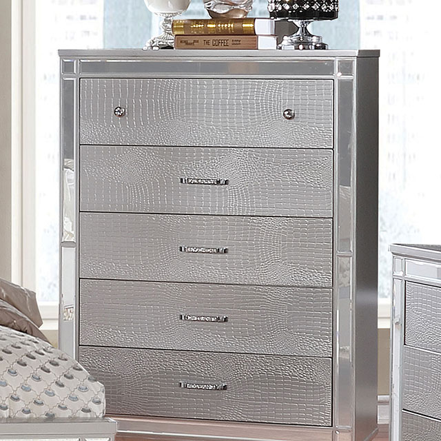 Furniture Of America Brachium Contemporary Silver Chest Model CM7977SV-C