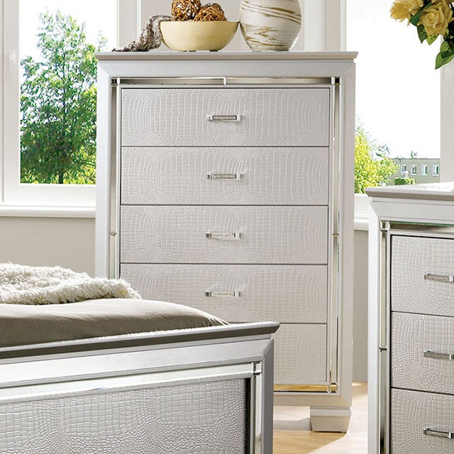 Furniture Of America Bellanova Contemporary Silver Chest Model CM7979SV-C