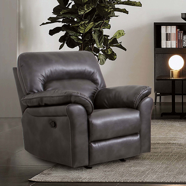 Furniture Of America Josias Transitional Dark Gray Glider Recliner Model CM9908DG-CH