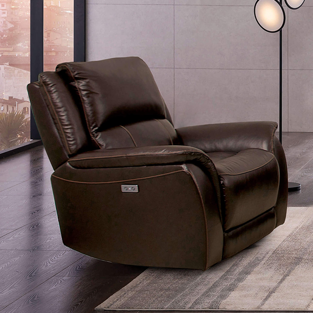 Furniture Of America Gorgius Transitional Espresso Power Recliner Model CM9910ES-CH-PM