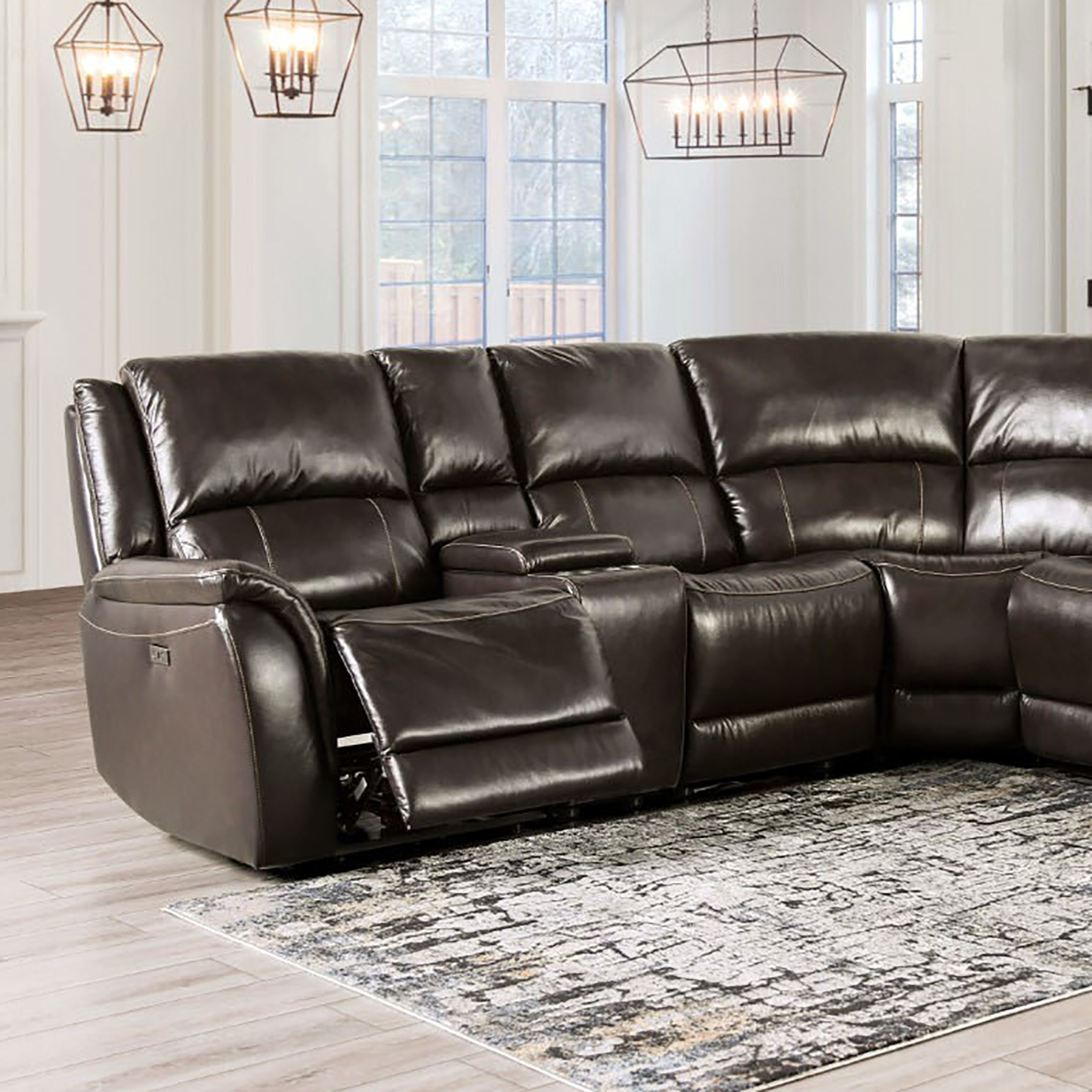 Furniture Of America Gorgius Transitional Espresso Power Sectional Model CM9910ES-SECT-PM