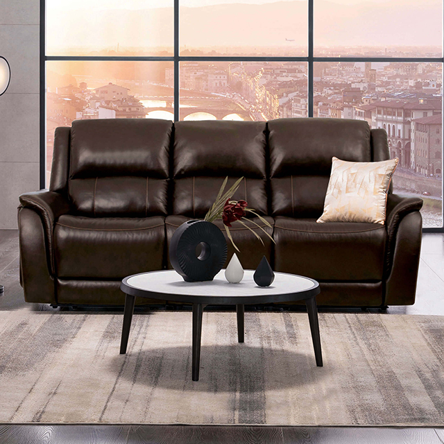Furniture Of America Gorgius Transitional Espresso Power Sofa Model CM9910ES-SF-PM-PK