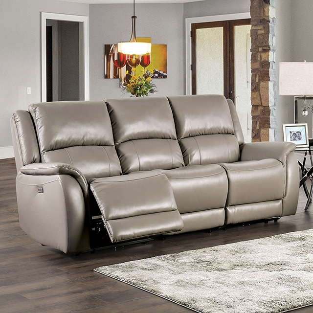 Furniture Of America Gorgius Transitional Light Gray Power Sofa Model CM9910ST-SF-PM-PK