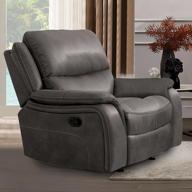 Furniture Of America Henricus Transitional Dark Gray Glider Recliner Model CM9911DG-CH