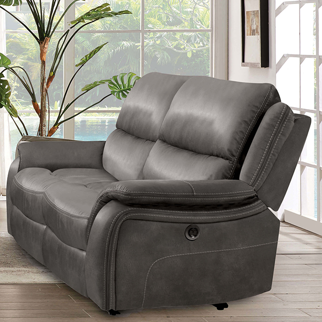 Furniture Of America Henricus Transitional Dark Gray Loveseat Model CM9911DG-LV