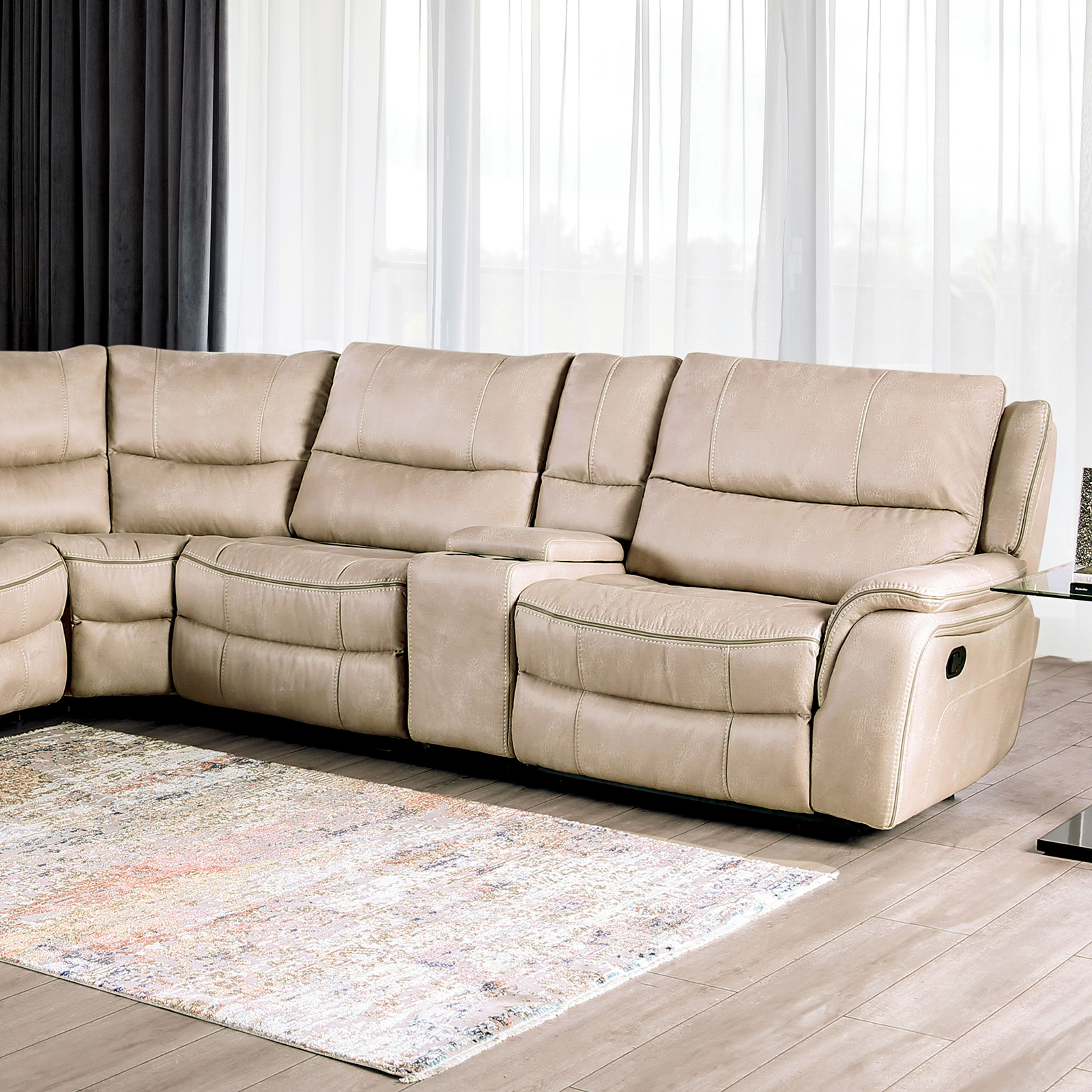 Furniture Of America Jerominus Transitional Beige Sectional Model CM9912BG-SECT