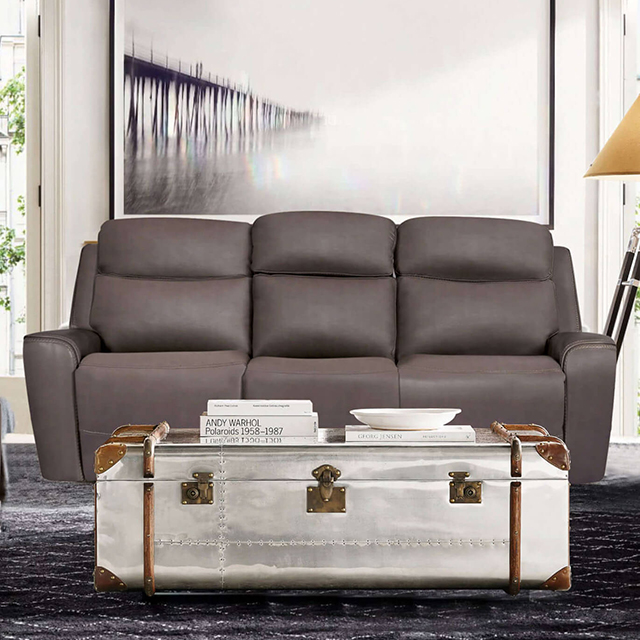 Furniture Of America Artemia Transitional Gray Power Sofa Model CM9922GY-SF-PM